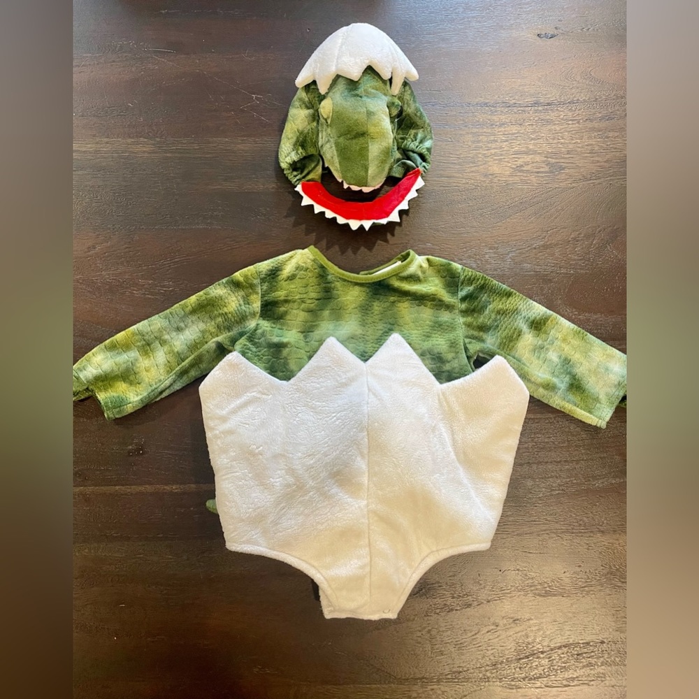 Pottery Barn Kids Green White Dino Egg Baby Costume - Picture 3 of 16